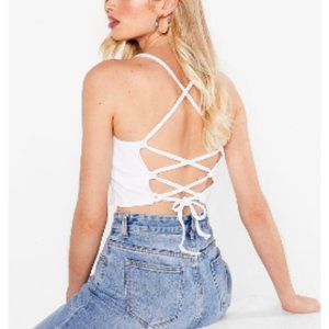 Nasty Gal - White Tank Size 6